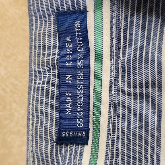 Vintage Towncraft Men's Size 15 1/2 Striped sportshirt - Picture 6 of 6